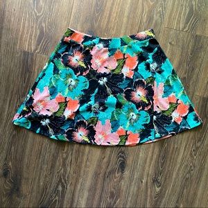 H&M flowy mini skirt - tropical floral - size M